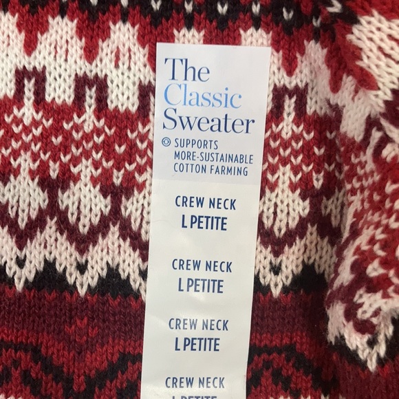 Relist 2/21 ❌ Croft & barrow classic crewneck fair isle sweater LP - Picture 8 of 16